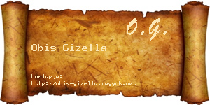 Obis Gizella névjegykártya